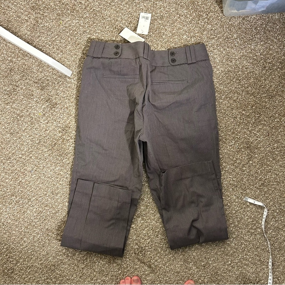 Banana Republic Martin Fit Dress Pants Women’s Size 4 Brown Micro Stripe Stretch - Picture 4 of 7